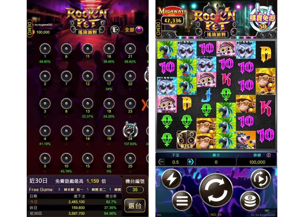 富遊電子【搖滾派對】老虎機試玩